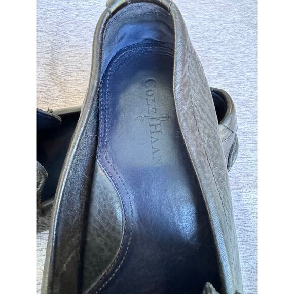 COLE HAAN Men\'s Black leather shoes, size 10. Loafers/Driving Mocs main image 4